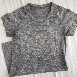 lulu lemon grey swiftly short sleeve